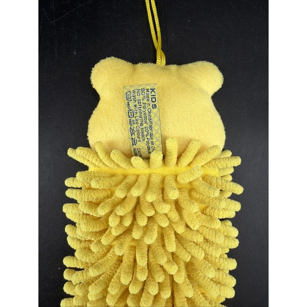 Norwex Kids Pet to Dry Hand Towel/Chenille Microfiber Yellow Tiger